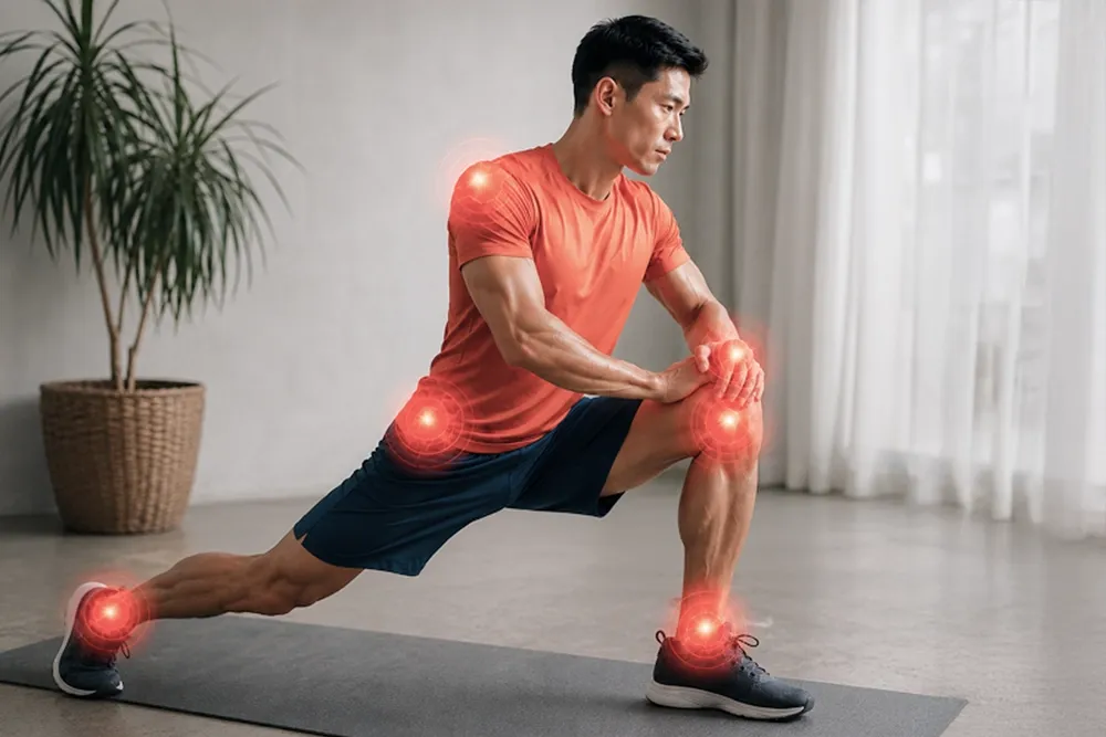 Athlete receiving assessment for a common sports injury